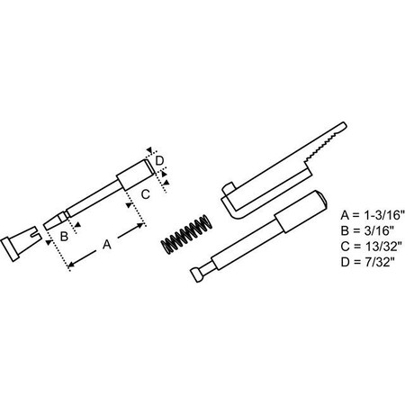 Strybuc 7/32in Plunger Flip Type White 900-9850FT